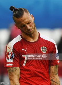 during the UEFA EURO 2016 Group F match between Austria and Hungary at Stade Matmut Atlantique on June 14, 2016 in Bordeaux, France.