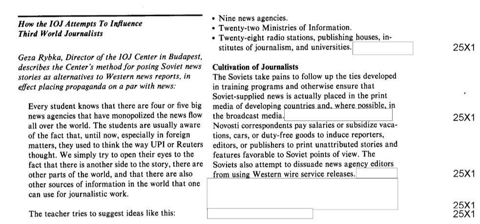 A CIA jelentése Rybkáról és a NÚSZ-ról / Forrás: CIA.gov.hu