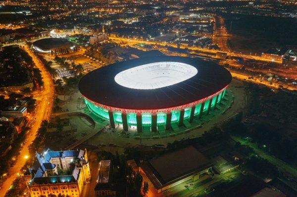 A világ egyik legszebb stadionja, a Puskás Ferenc Aréna legalább két, magyar érdekeltségű meccsnek ad majd otthont jövő júniusban. Fotó: MTI/KKBK