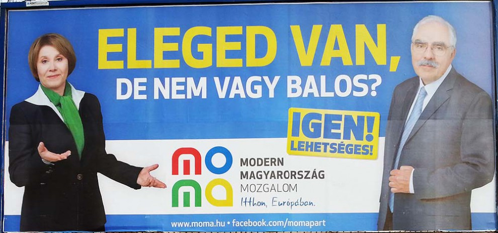 A baloldal főpolgármester-jelöltje, a"nem balos" Bokros plakátja 2014. januárjából