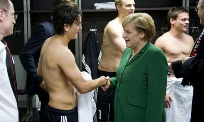 Merkel és Özil / Fotó: Telegraph.co.uk