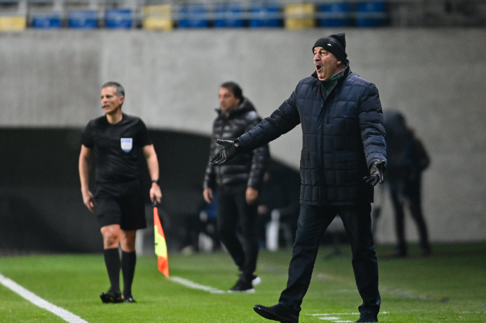 Sztanyiszlav Csercseszov bemutatkozott a Ferencváros kispadján. Fotó: MTI/Vasvári Tamás