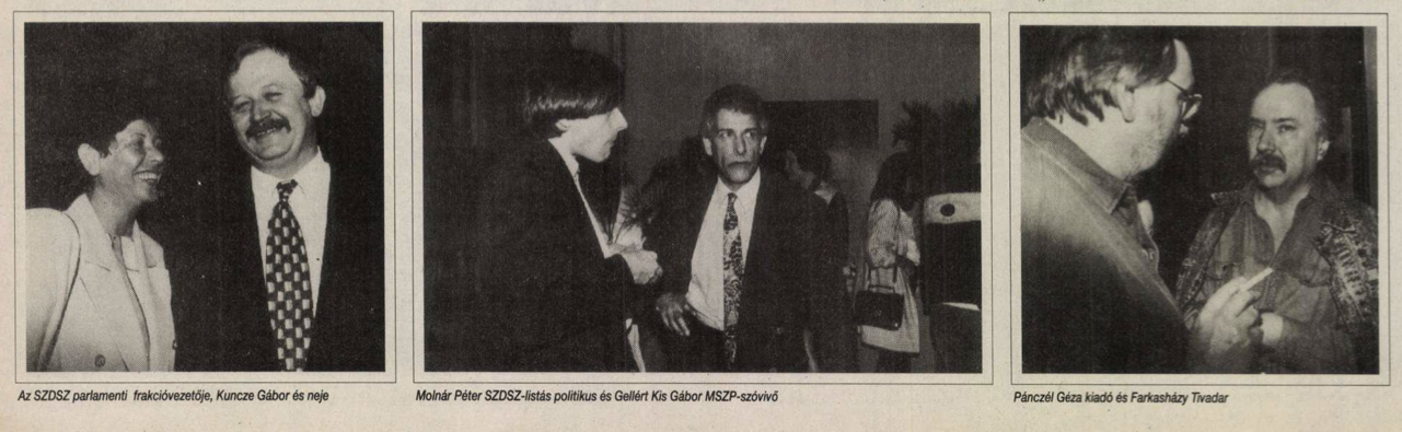 Bulibárók. SZDSZ-es, MSZP-s buli 1994-ből. Jobbra Pánczél és Farkasházy / Forrás: kurír