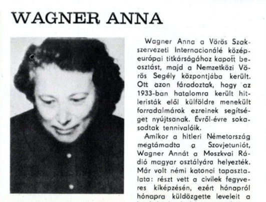 Wagner Anna a Munkásőr újságban - 1985