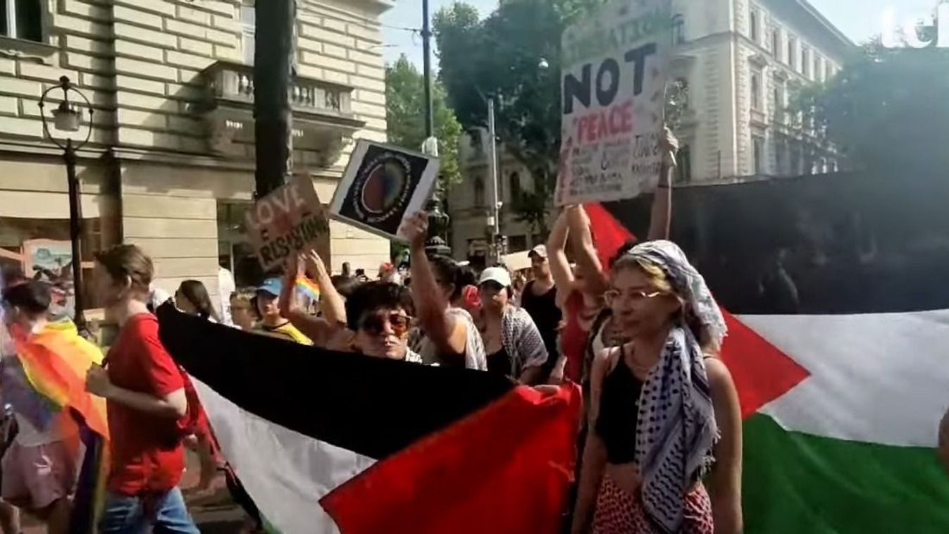 Mini-Gáza Budapesten – Egymásnak estek az Izrael- és a palesztinpárti vonulók a Pride-on – PestiSrácok